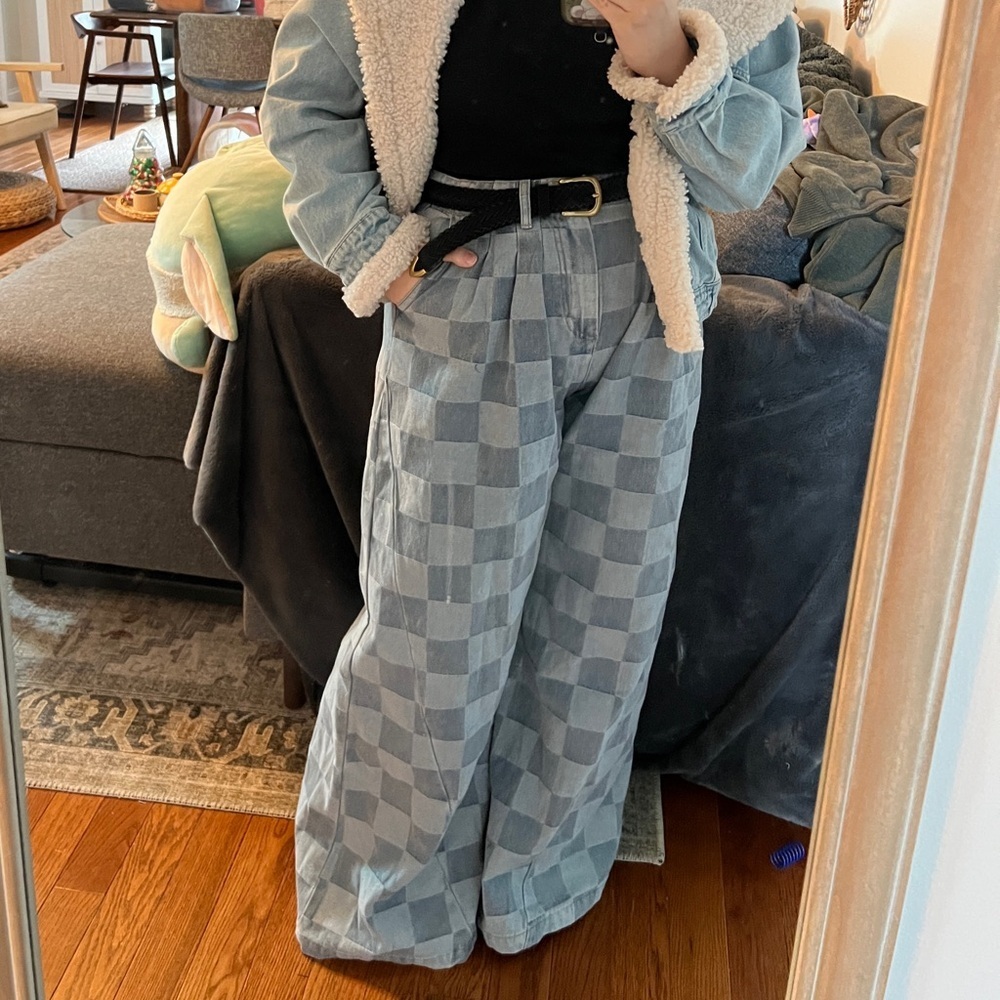 Bibi | Remy Checkered Denim Pants - Picture 4 of 4
